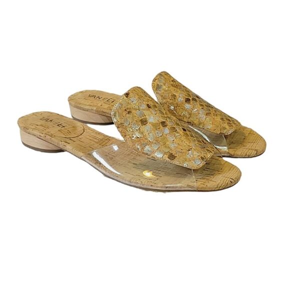 Vaneli Bysy Multi Color Lucite Sides Cork Slip-on Sandal Size 10 - Picture 2 of 9